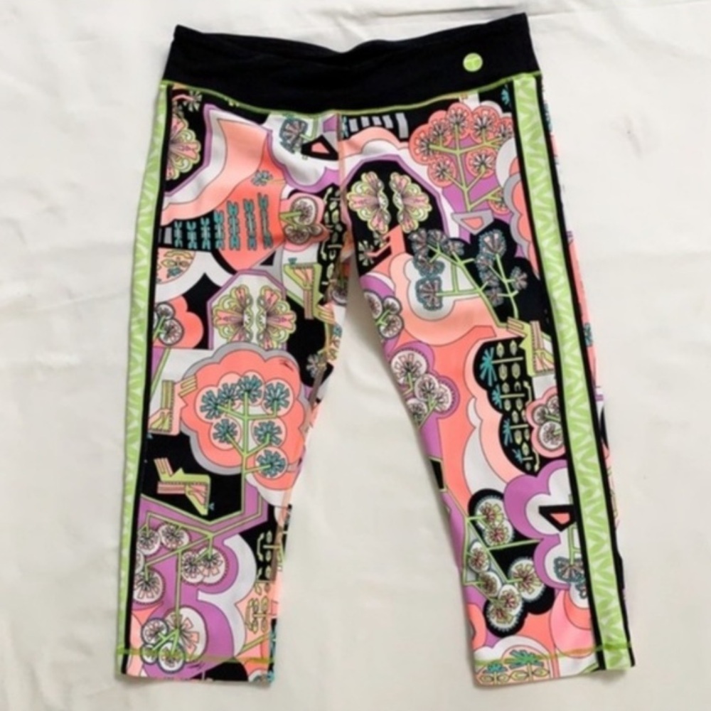 Trina Turk Recreation Leggings S Modern Garden Print Crop Pants